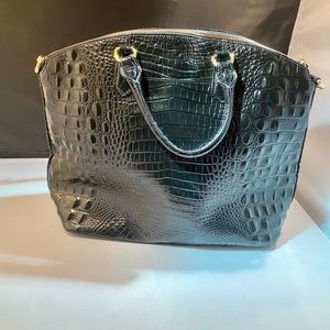 Brahmin black crocodile leather bag